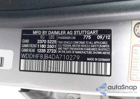 2013 Mercedes-Benz E 350 4Matic из США, поврежденный, VIN WDDHF8JB4DA710279
